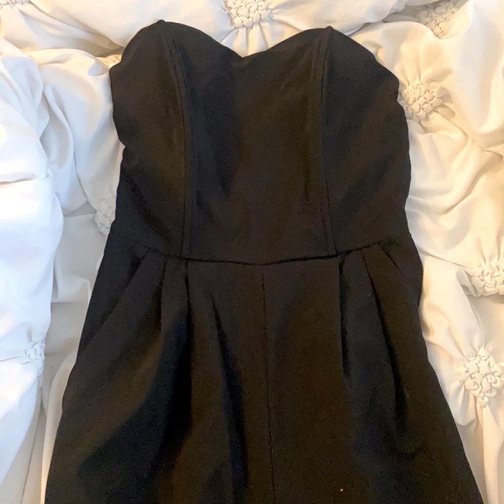 Strapless pants romper